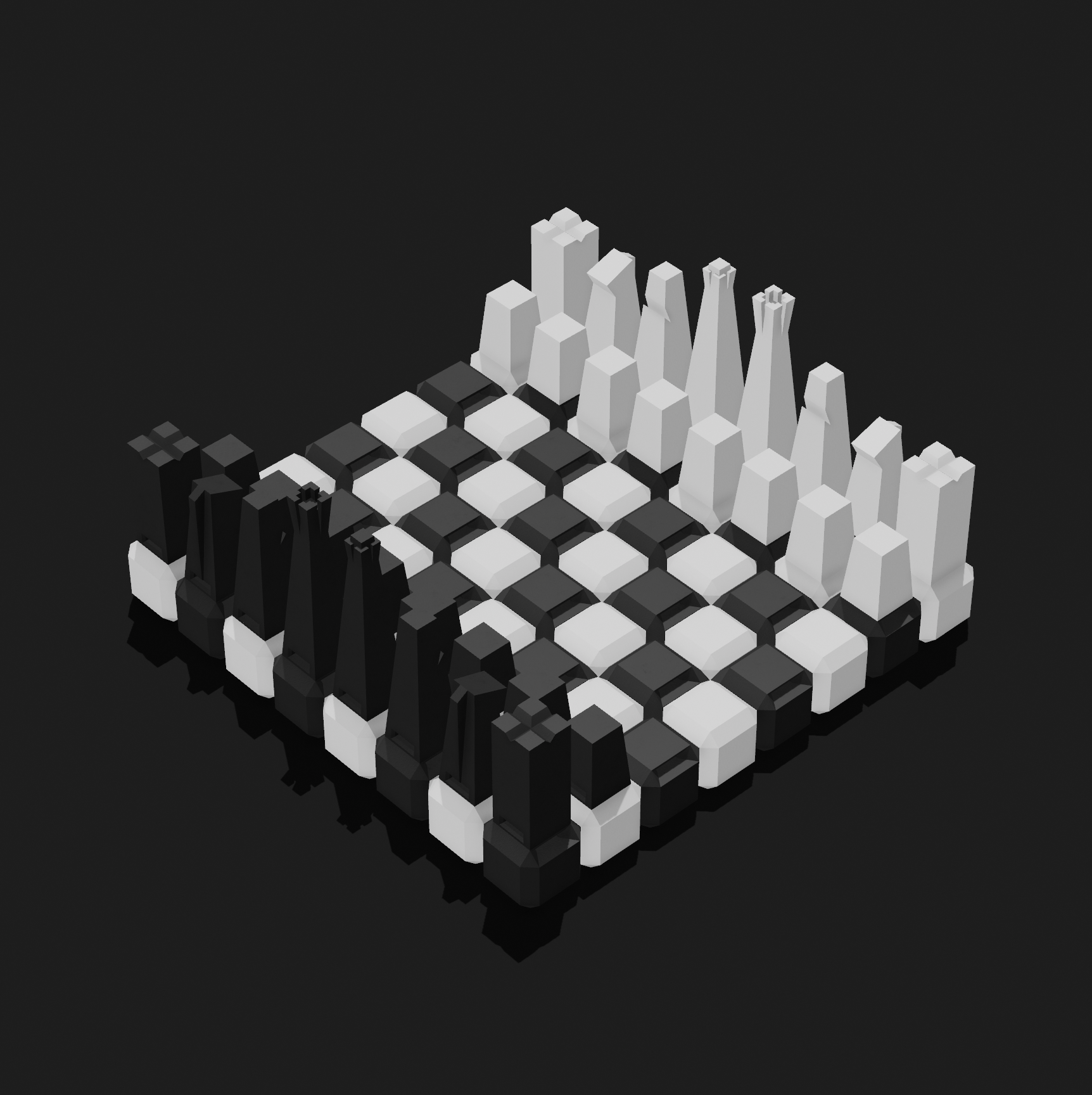 PREMIUM MINIMAL CHESSBOARD (magnets included)